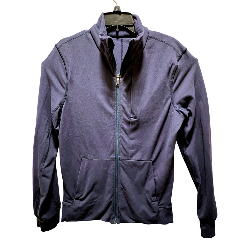 Lululemon PrePost Jacket Mens Blue Full Zip Track Stretch Athletic S-M